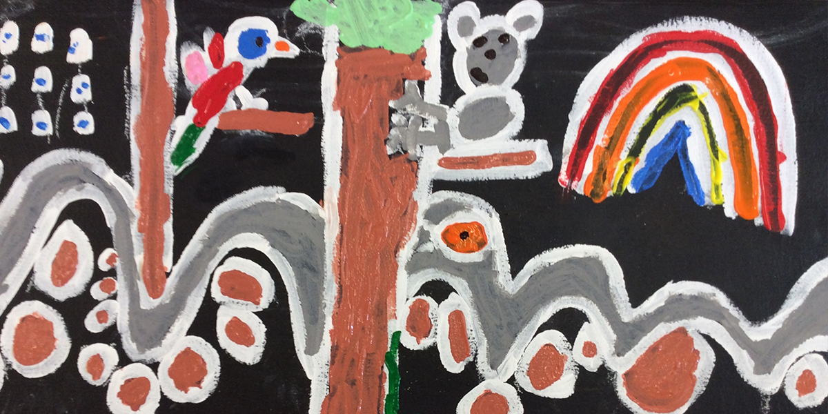 Photo of some kindy paintings